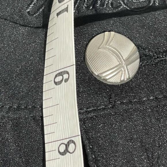 Almost Famous Ink Black Skinny Leg Mid Rise Jeans Juniors Size 13 - Picture 6 of 11